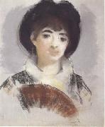 Edouard Manet Portrait de La comtesse Albazzo (mk40) oil painting on canvas